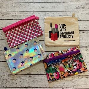 Set of 4 makeup cosmetic bags 💄 Ipsy